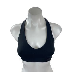 Bo + Tee Black Halter Yoga Gym Workout Athletic Activewear Tank Sports Bra Top S